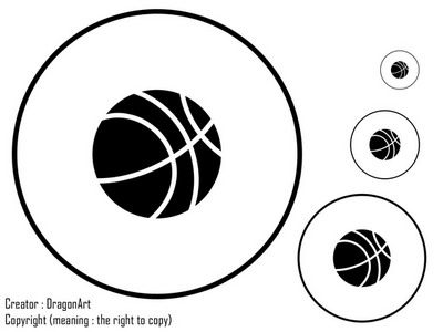 basketball clipart black and white free. A lack and white basketball