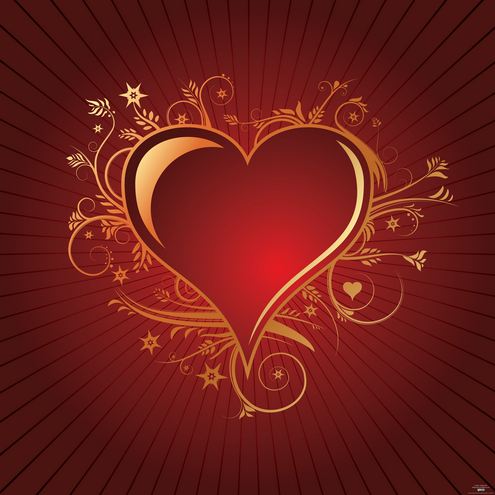 red love heart background. _vector-lovely-heart-preview-
