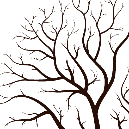 Curly Hair Vector. hair Curly tree design with