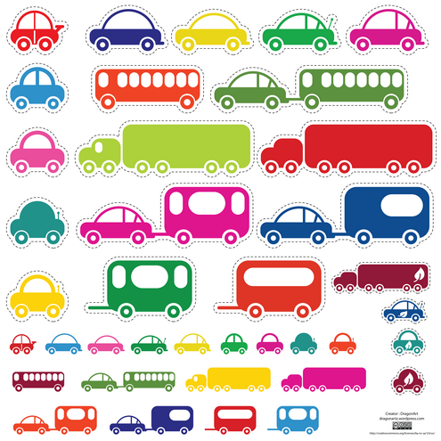 Clipart Of Cars. Toy Cars #39;n Bus Vector