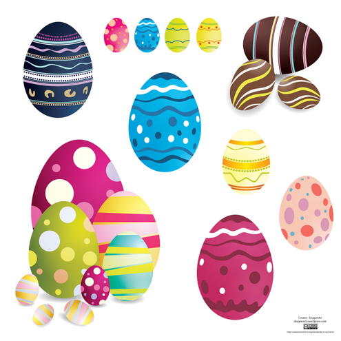easter eggs pictures clip art. Easter Eggs Set2 Vector