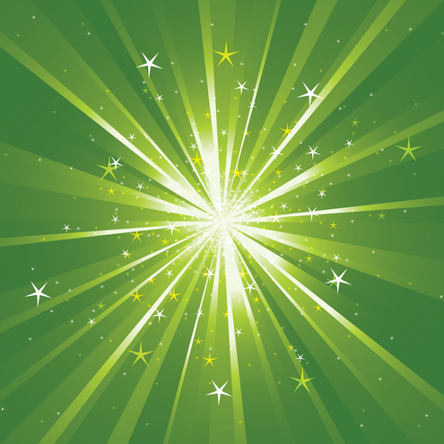Light Rays with Sparkles Background Vector