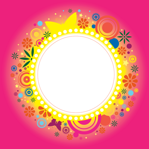 flower frame clipart. flower frame clipart. Colored text / photo frames in