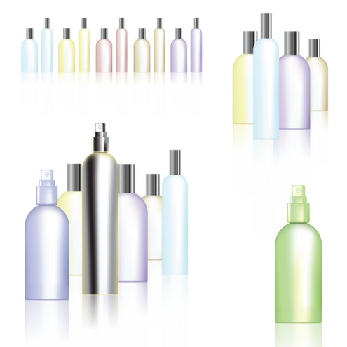 makeup clipart. Cosmetic bottles in several