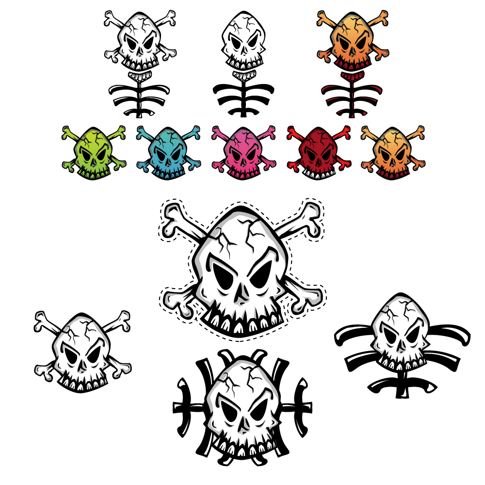 Another skull design useful as