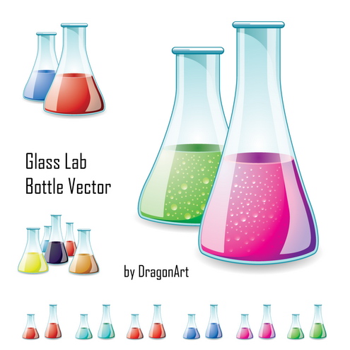 science lab clipart. _Vector - Glass Lab Bottle