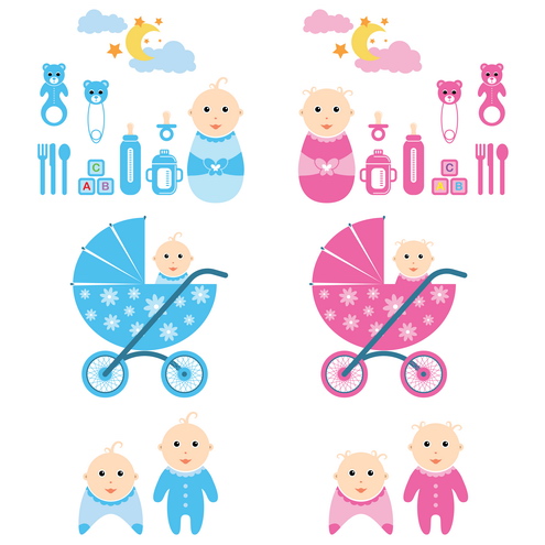 clip art baby girl. Useful as clipart for your