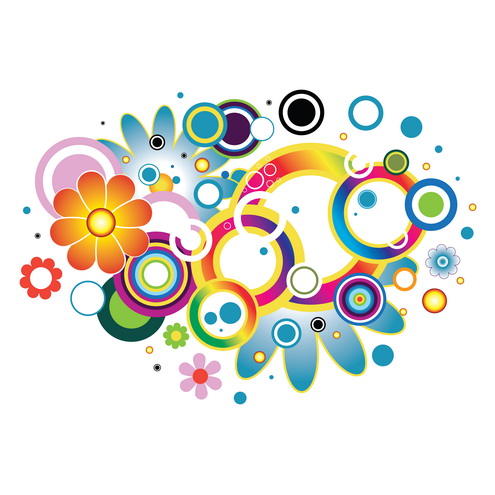 30 Colorful Flower Designs Vector