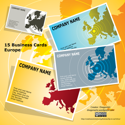 _Vector - Business Cards Europe Prev by DragonArt